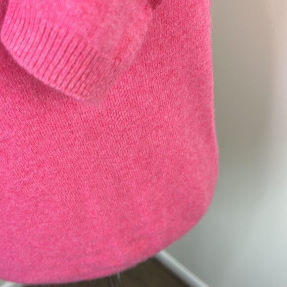 TALBOTS Pure Cashmere Sweater Small Hot Pink EUC - Picture 3 of 5